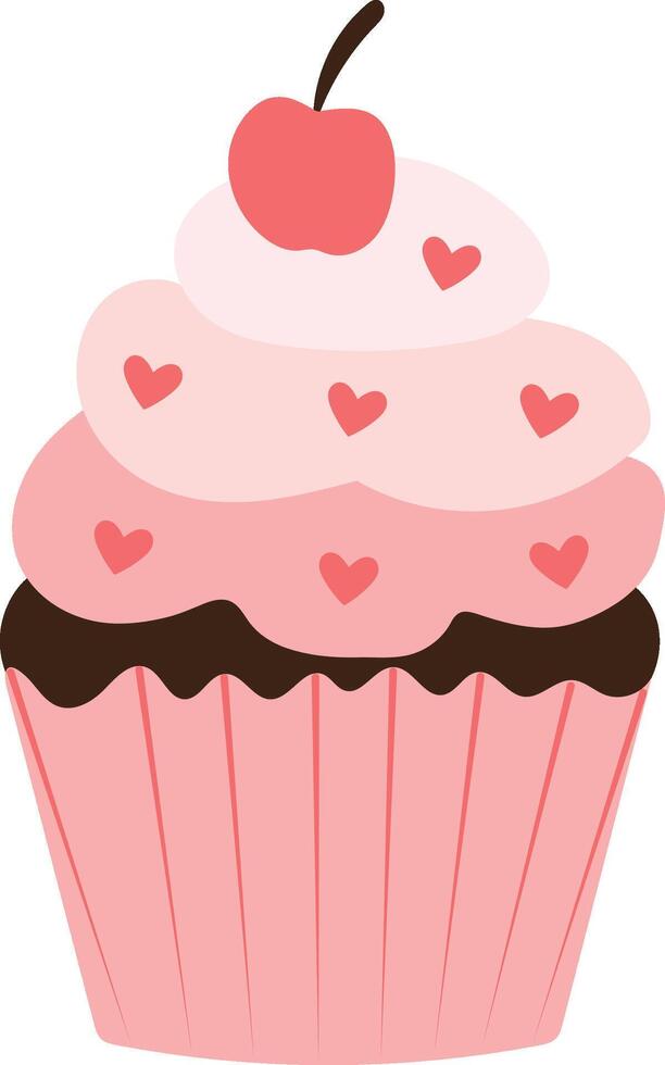 Valentinstag Liebe Cupcake zum Valentinstag Tag Dekoration vektor