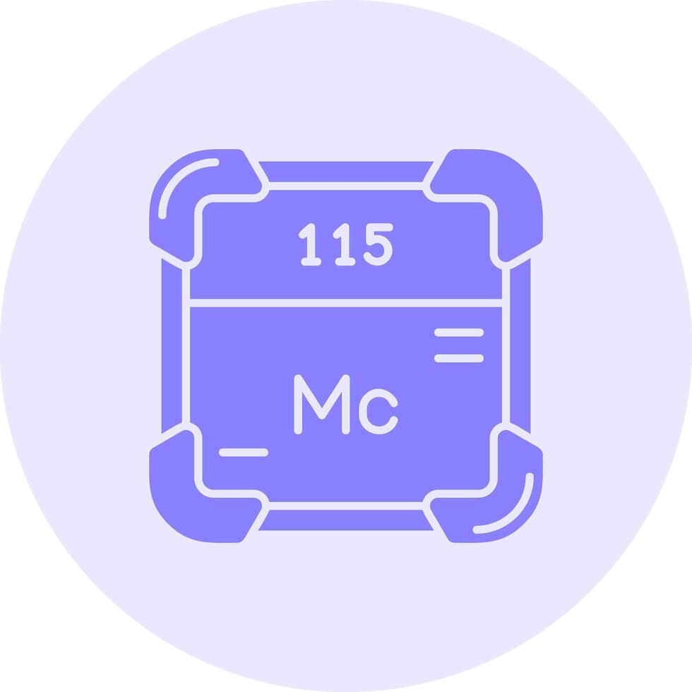 moscovium fast duo ställa in ikon vektor