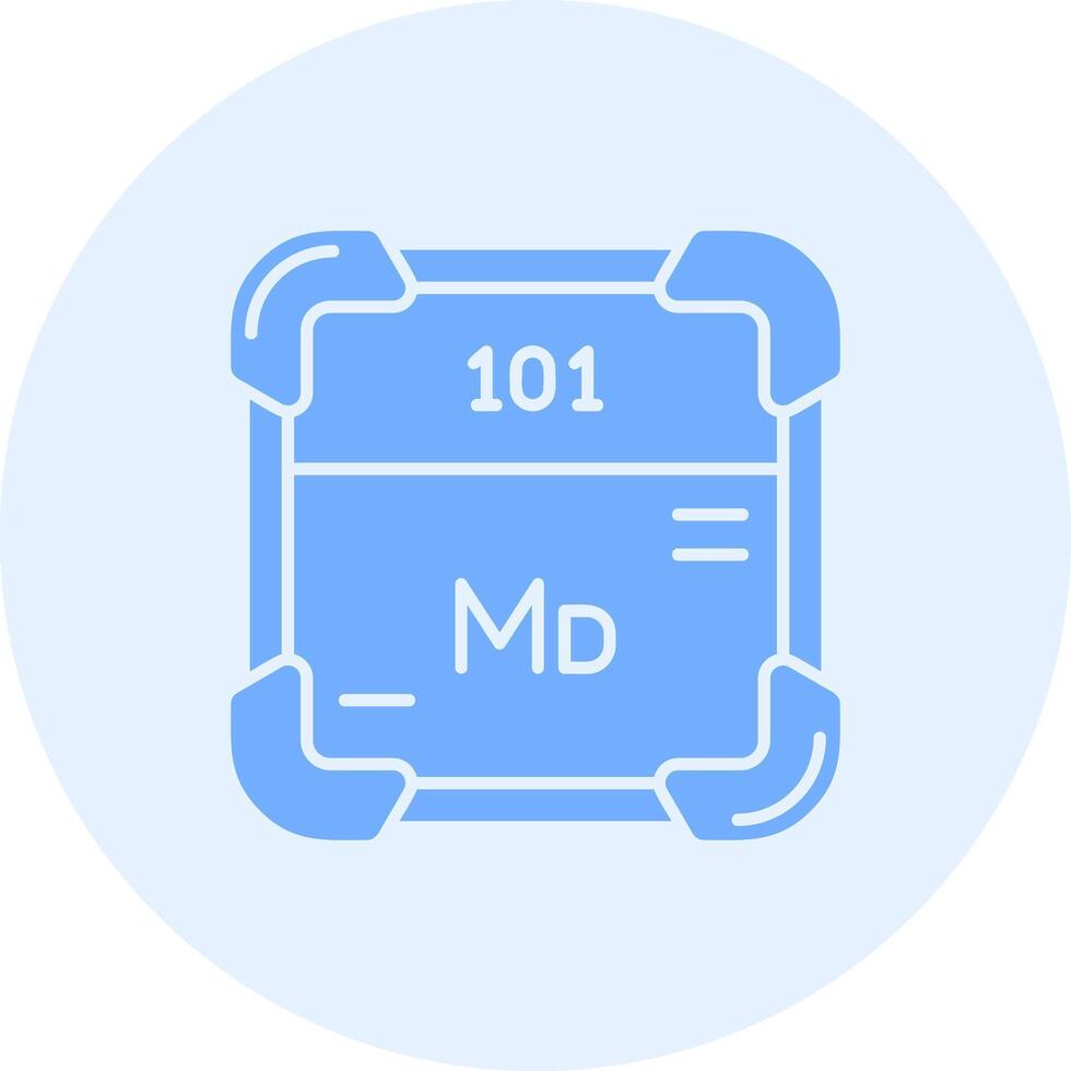 Mendelevium solide Duo Melodie Symbol vektor
