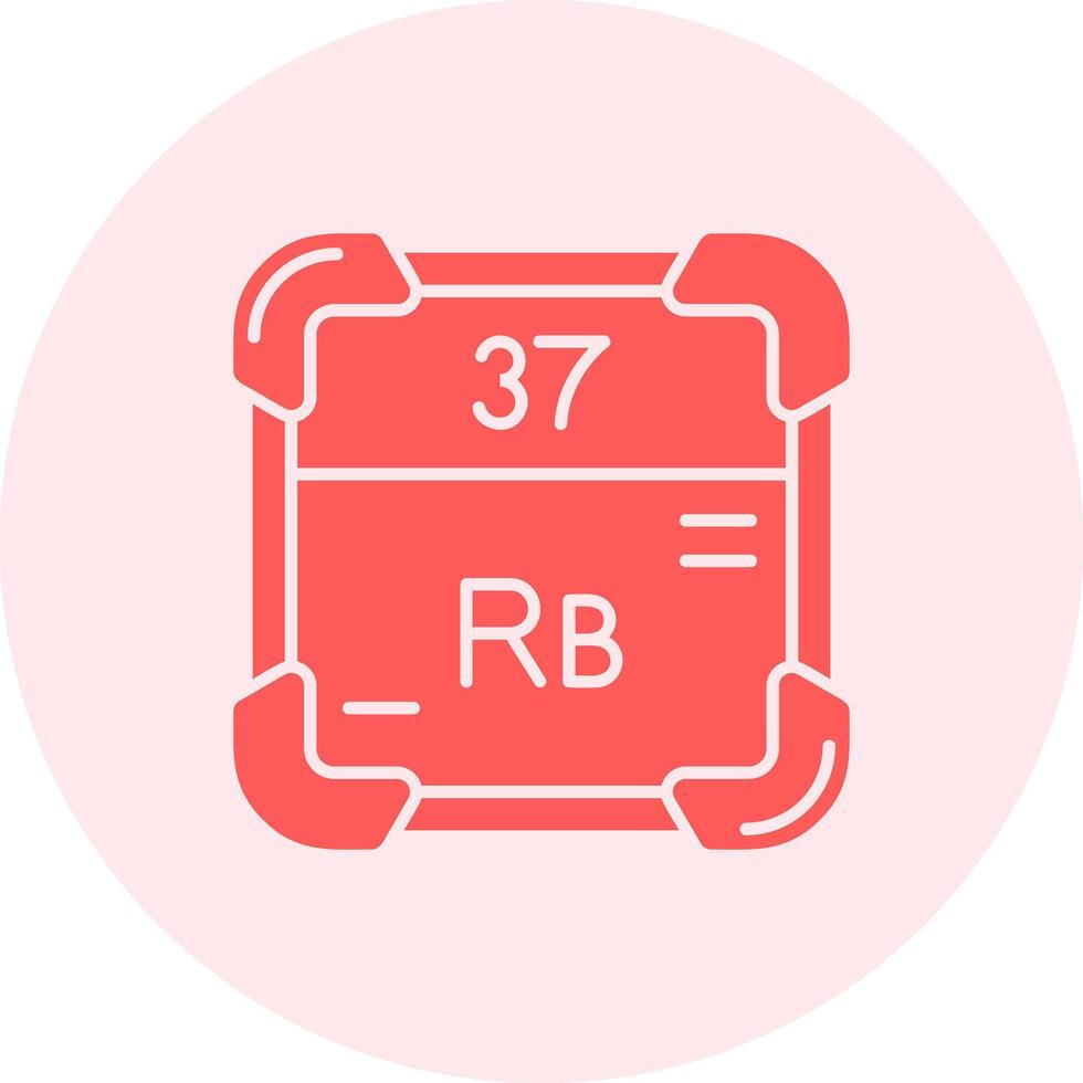 rubidium fast duo ställa in ikon vektor