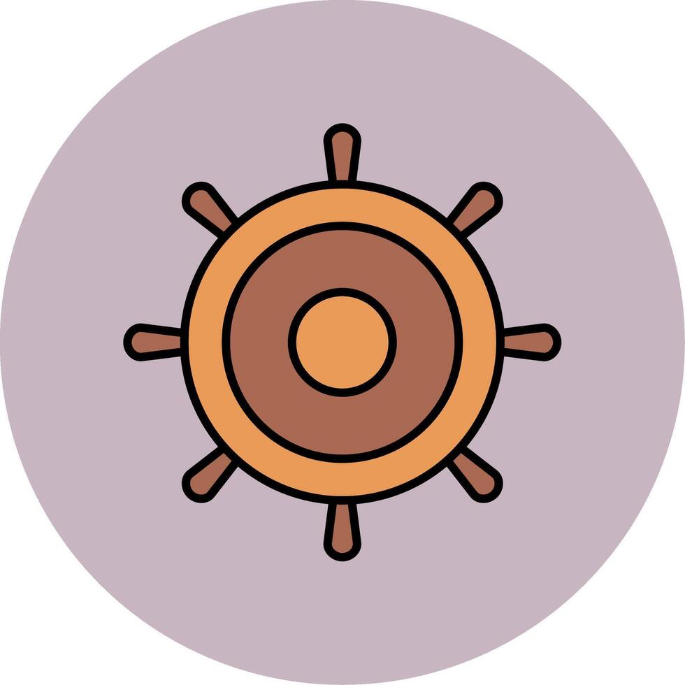 Helm Linie gefüllt Mehrfarben Kreis Symbol vektor