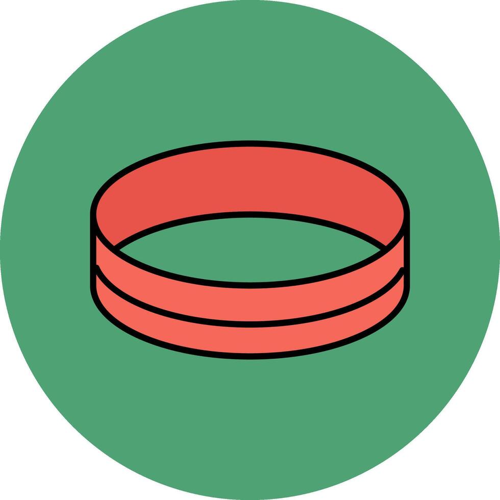 armband linje fylld flerfärgad cirkel ikon vektor