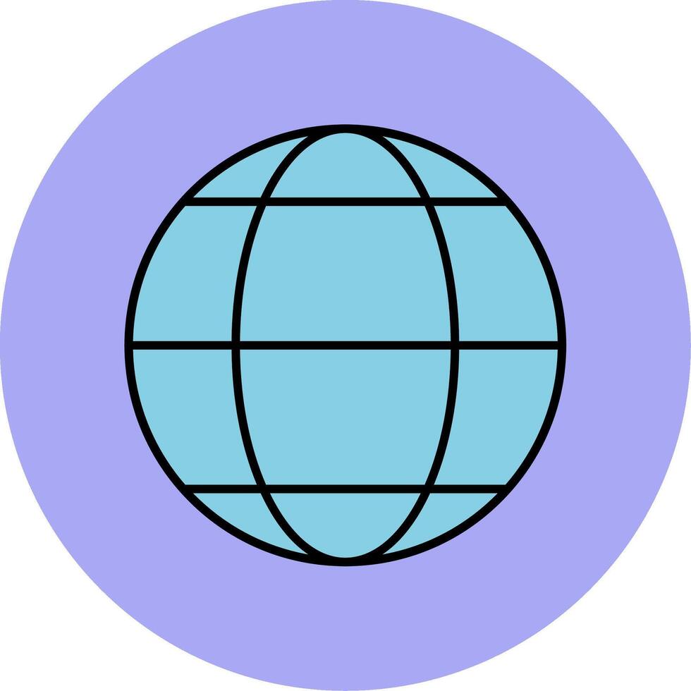 värld linje fylld flerfärgad cirkel ikon vektor