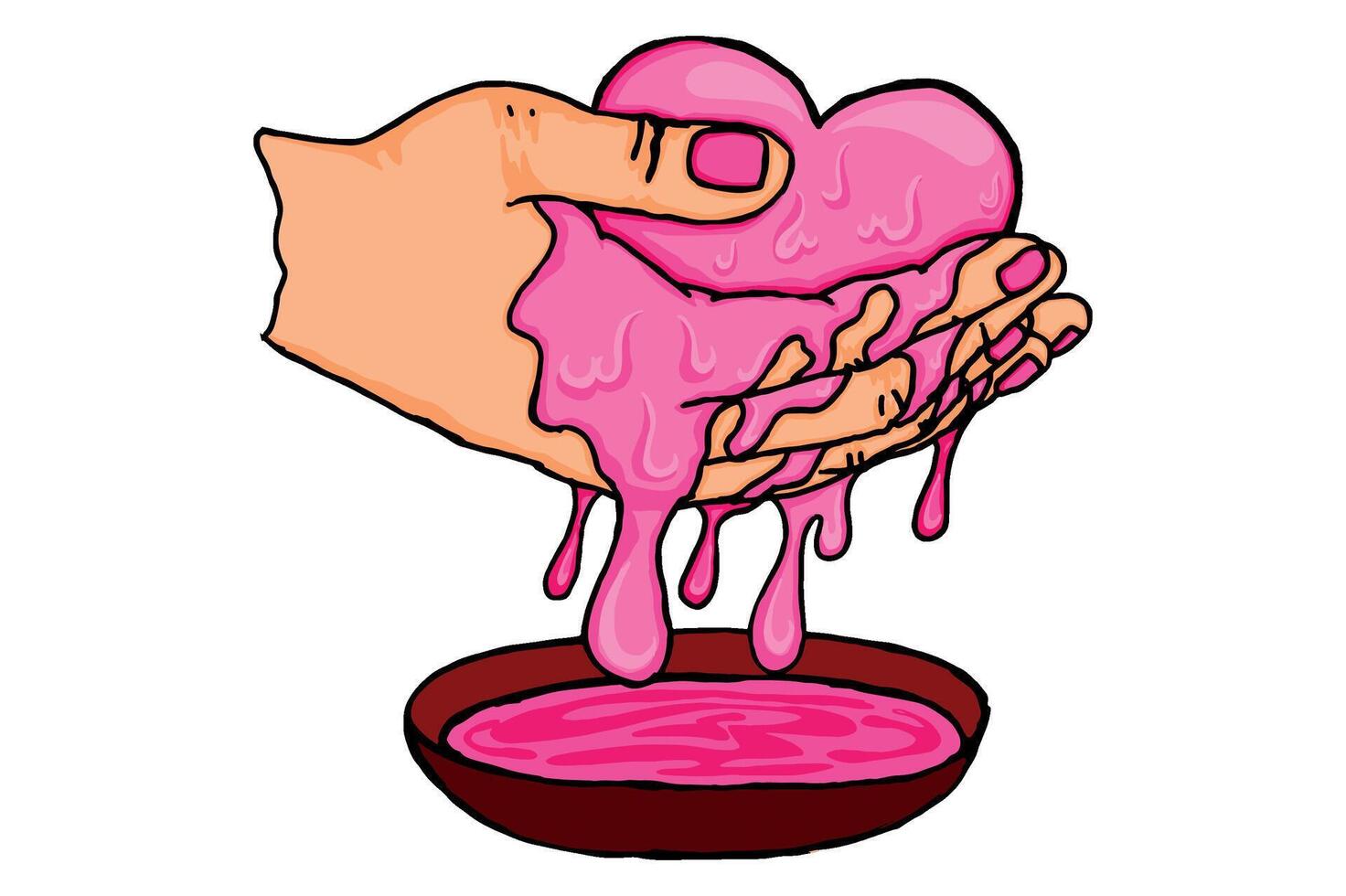 valentine - rosa kärlek trolldryck framställning bearbeta vektor