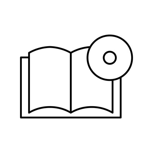 Buch-DVD-Vektor-Symbol vektor