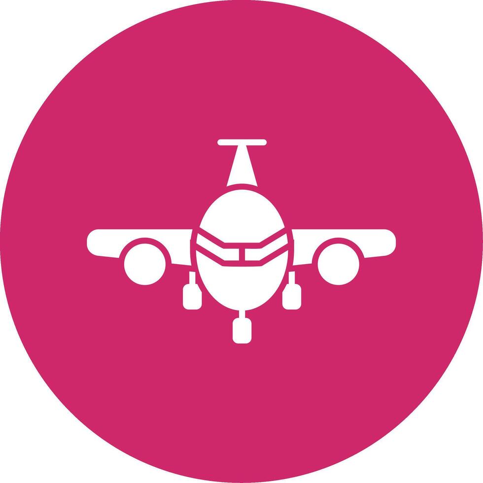 Flugzeug-Glyphe-Kreis-Symbol vektor