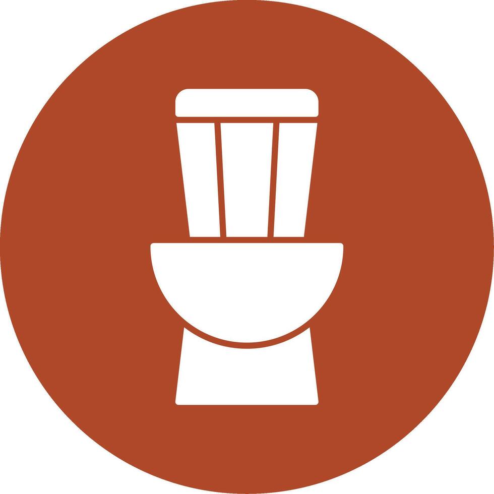 toalett glyf cirkel ikon vektor