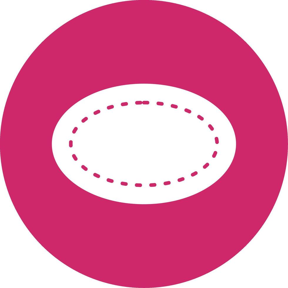 Oval Glyphe Kreis Symbol vektor