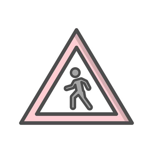 Vektor-Fußgängerüberweg-Symbol vektor