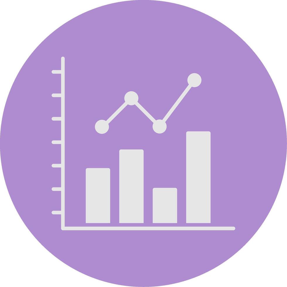 bar Diagram glyf cirkel ikon vektor