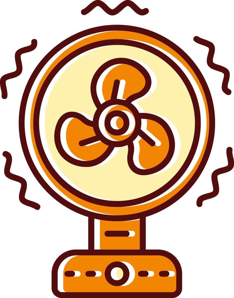 Ventilator gefüllt ausgerutscht retro Symbol vektor