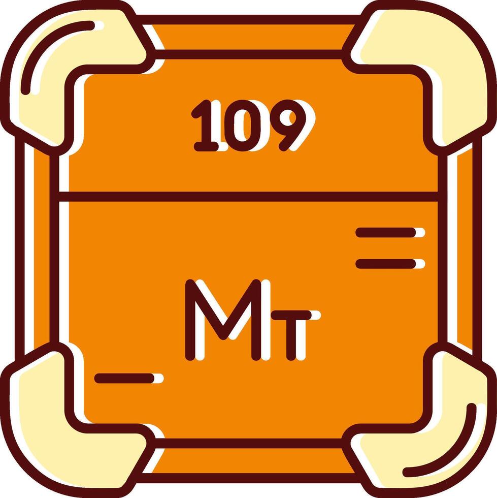 Meinerium gefüllt ausgerutscht retro Symbol vektor