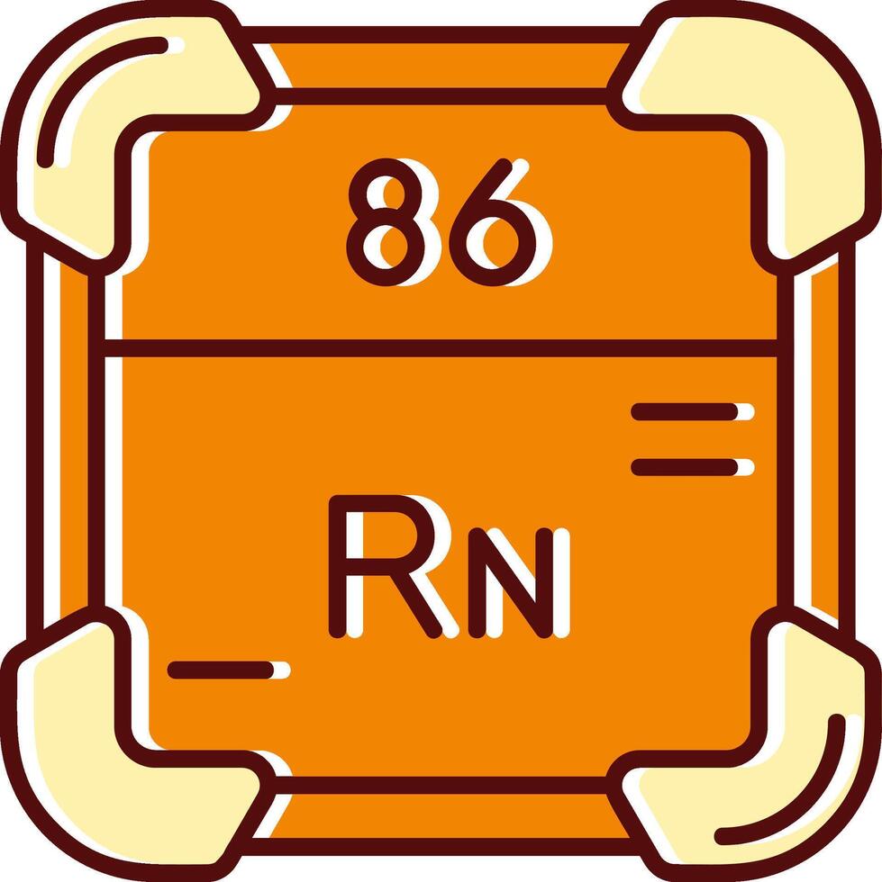 Radon gefüllt ausgerutscht retro Symbol vektor