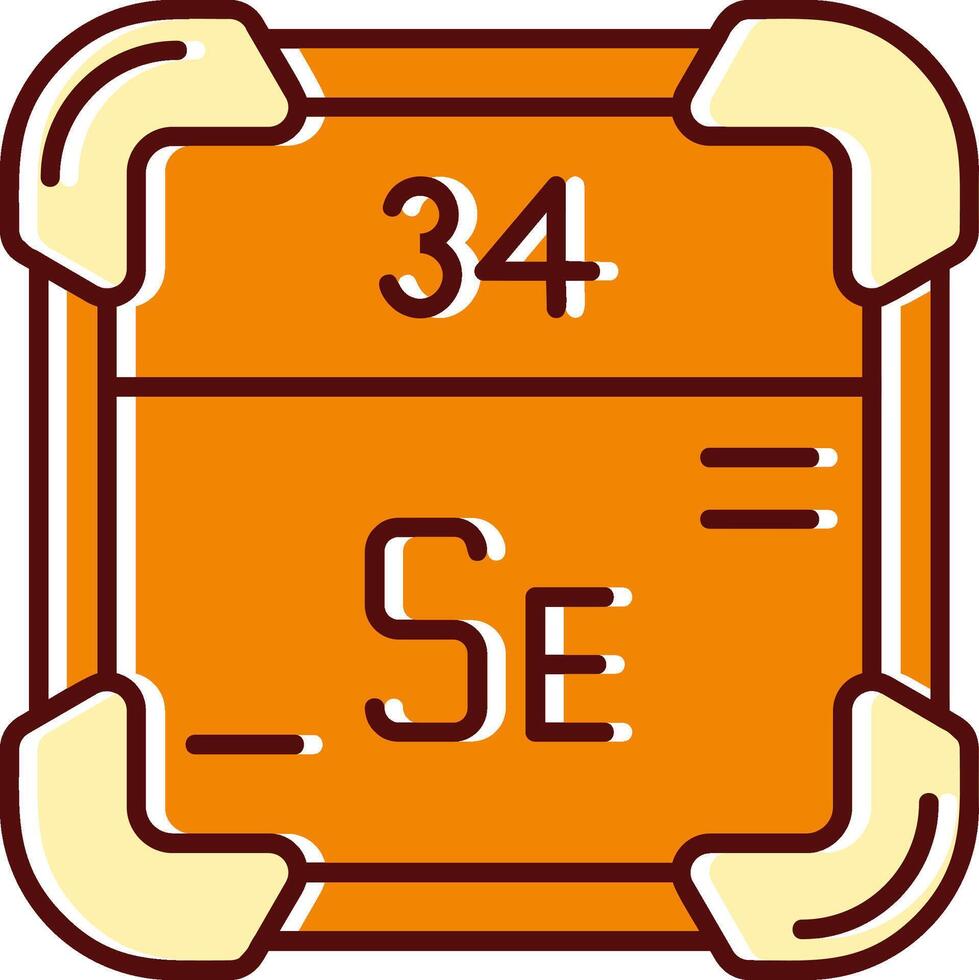 Selen gefüllt ausgerutscht retro Symbol vektor