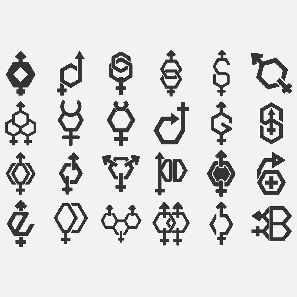 Sammlung von Geschlecht Logos vektor