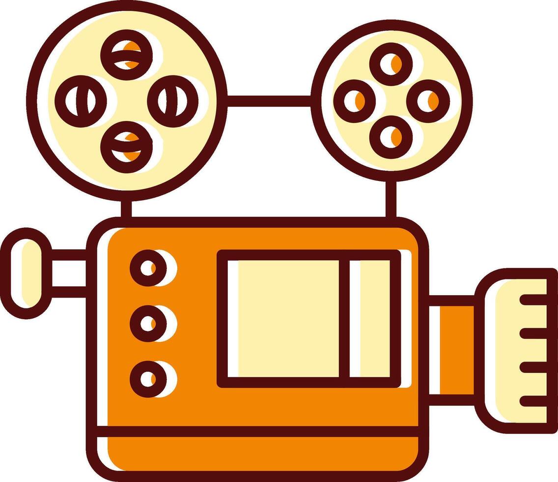 Film gefüllt ausgerutscht retro Symbol vektor