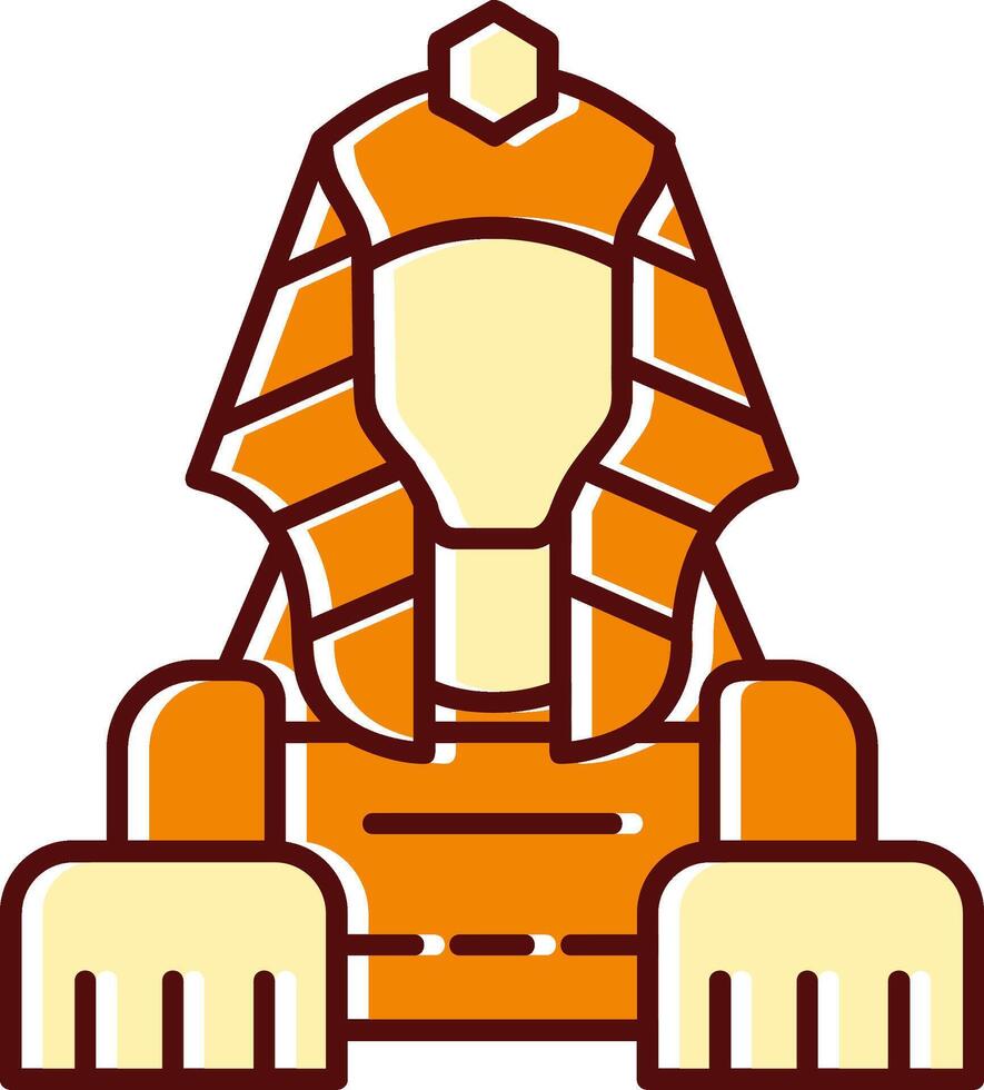 Sphinx gefüllt ausgerutscht retro Symbol vektor
