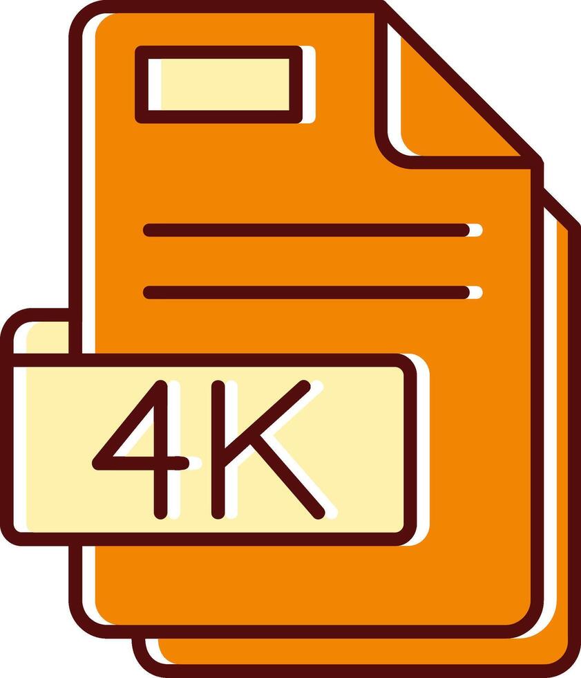 4k gefüllt ausgerutscht retro Symbol vektor