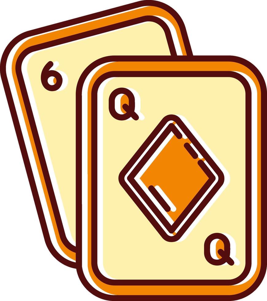 Poker gefüllt ausgerutscht retro Symbol vektor