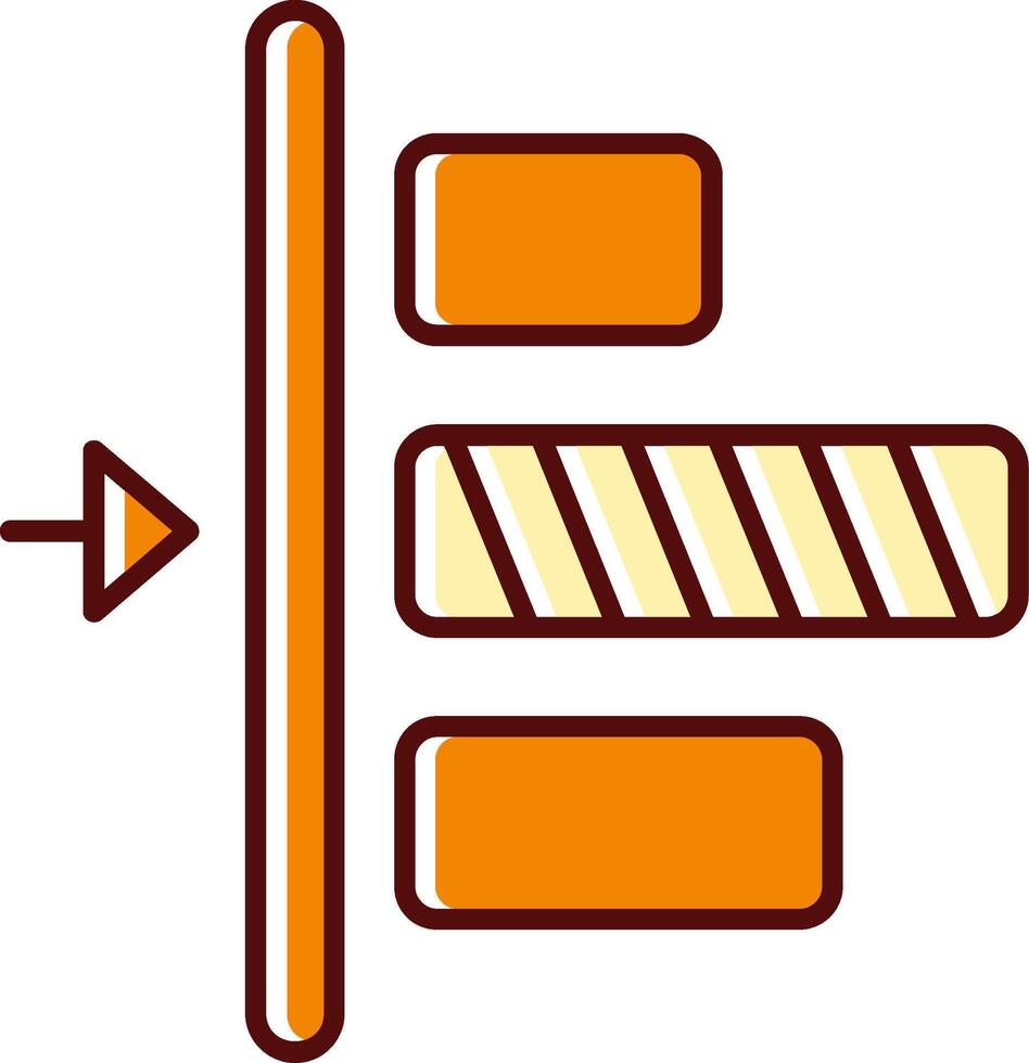 links Ausrichtung gefüllt ausgerutscht retro Symbol vektor