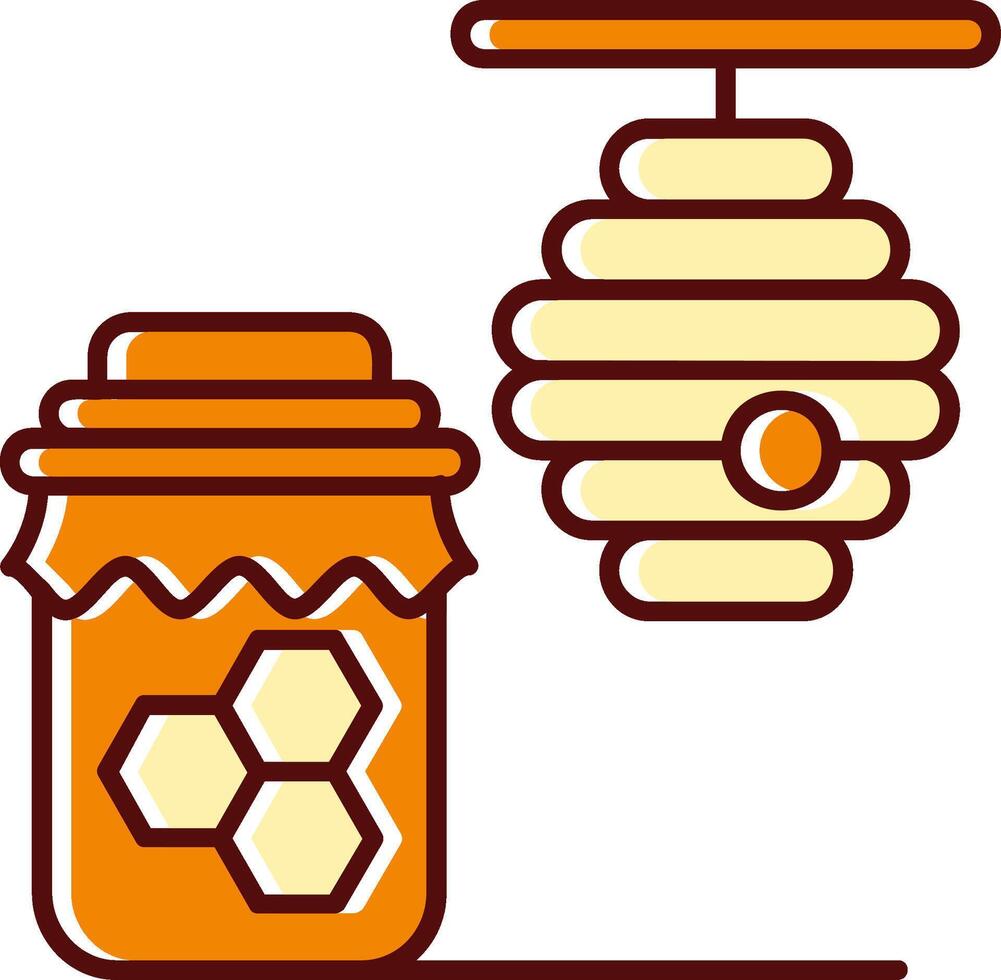 Honig gefüllt ausgerutscht retro Symbol vektor