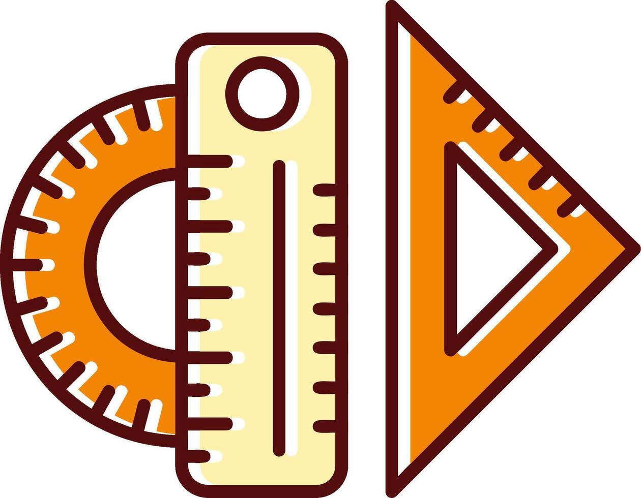 Lineal gefüllt ausgerutscht retro Symbol vektor