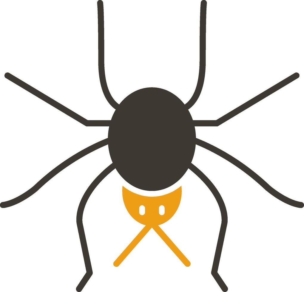 Spinne Glyphe zwei Farbe Symbol vektor