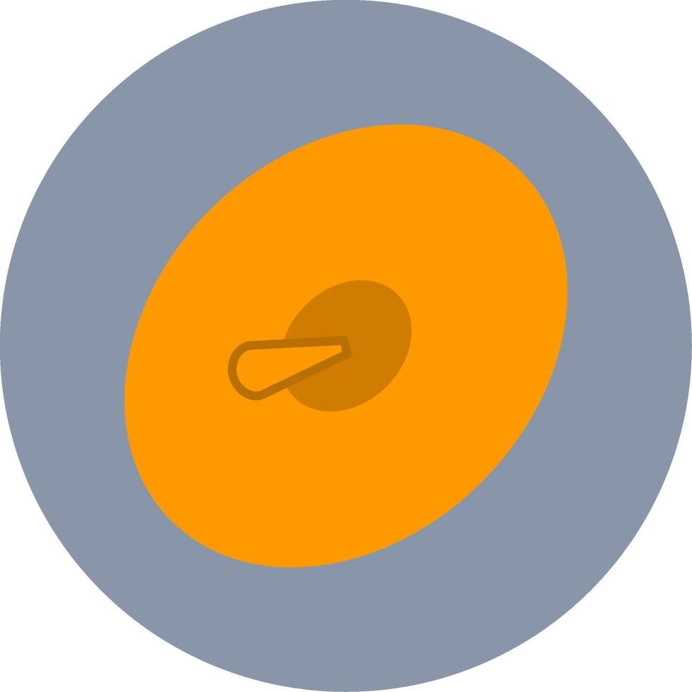 cymbaler platt cirkel ikon vektor