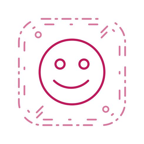 Glad Emoticon Vector Icon