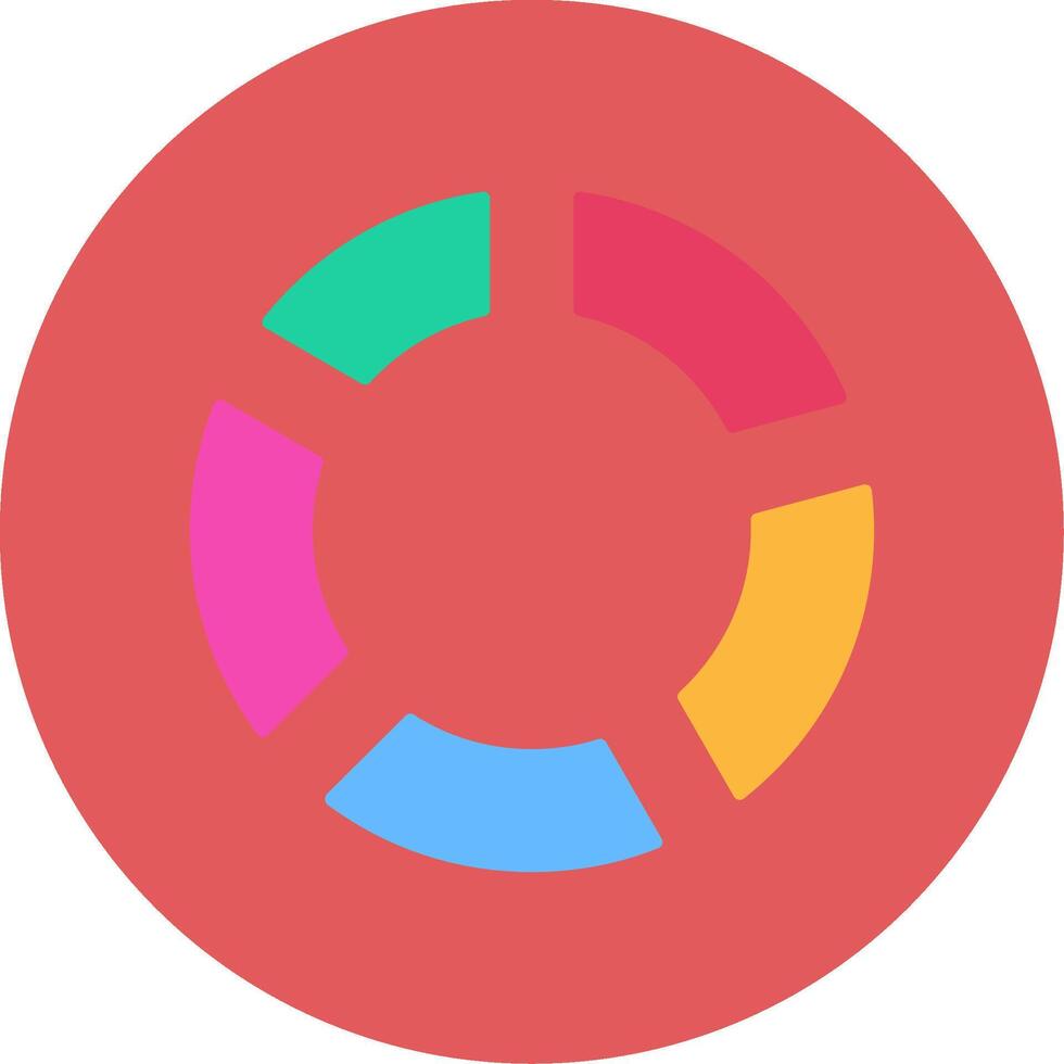 Kuchen Diagramm eben Kreis Symbol vektor