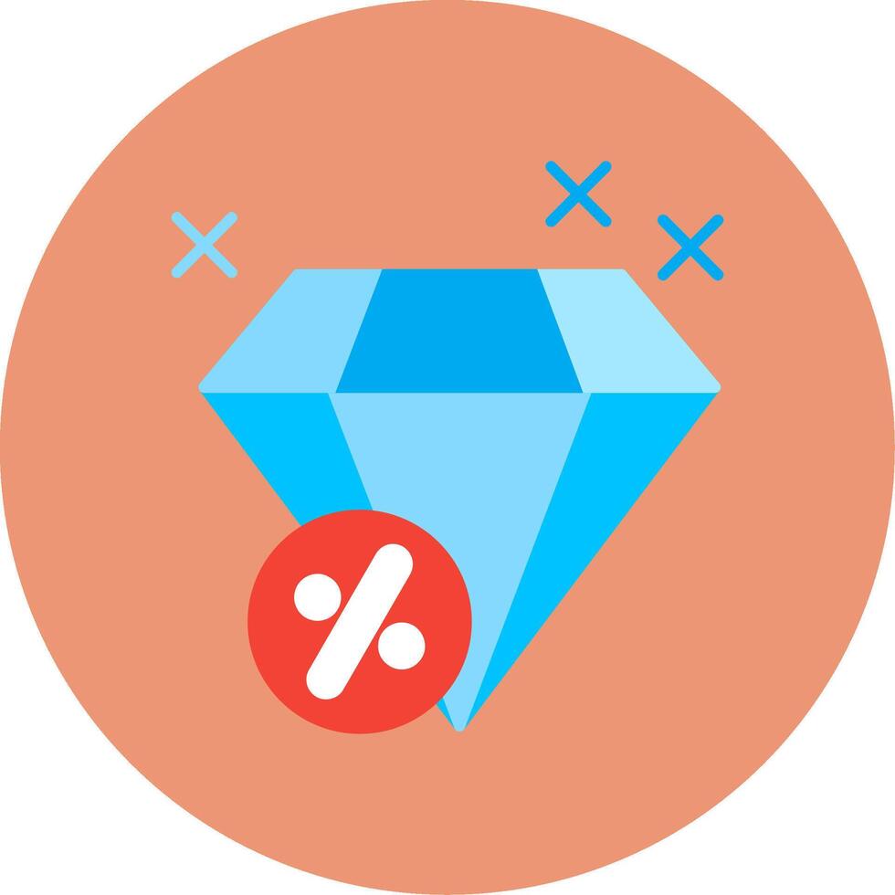 Diamant eben Kreis Symbol vektor