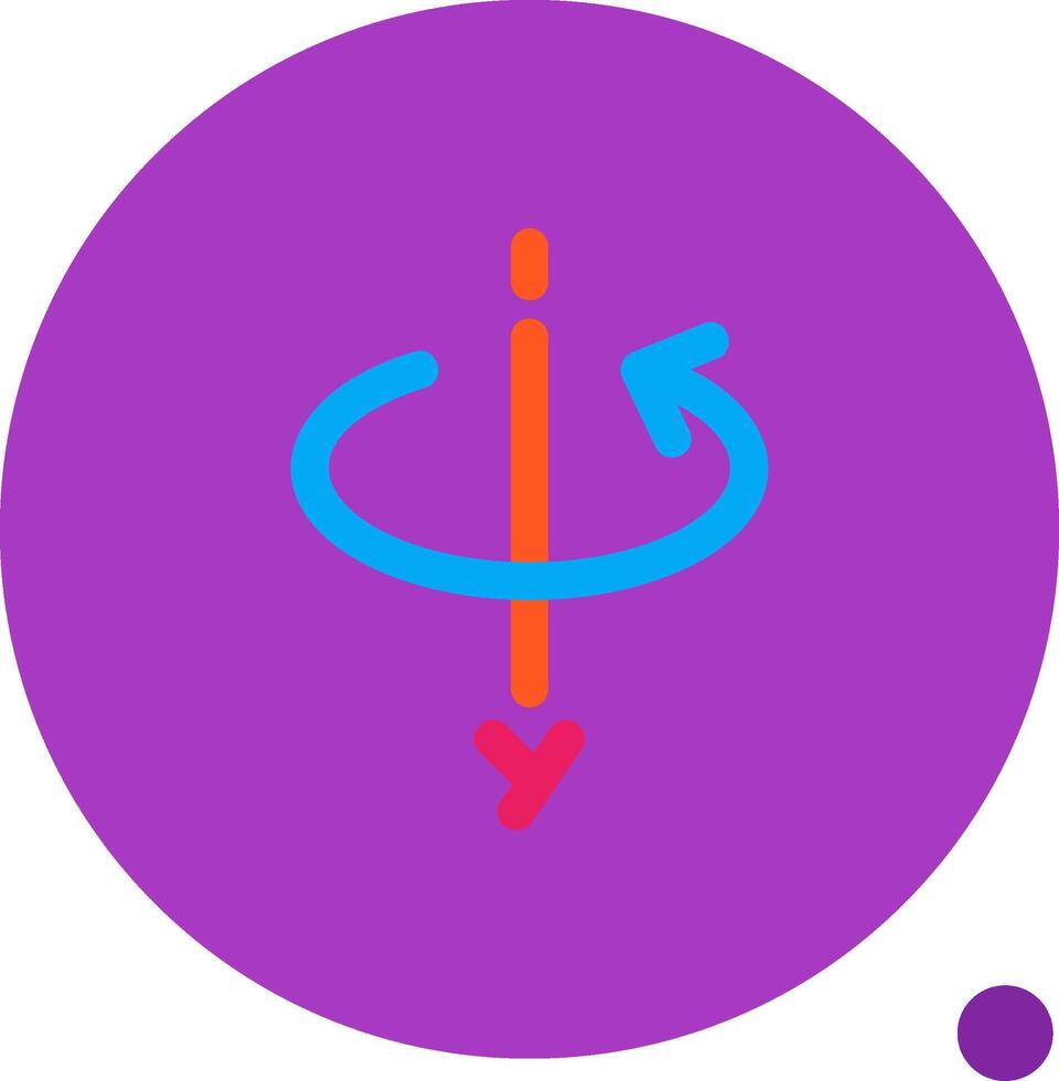 3d drehen y Achse lange Kreis Symbol vektor