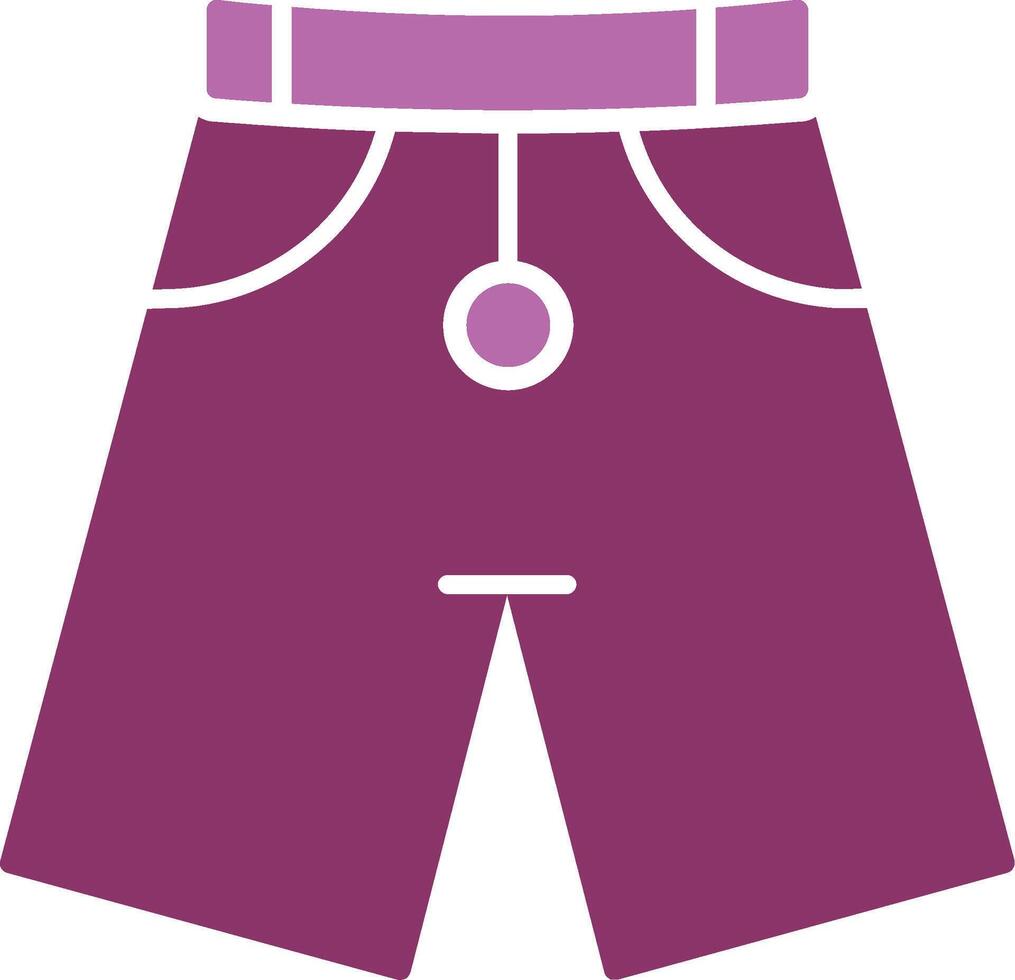 kurze Hose Glyphe zwei Farbe Symbol vektor