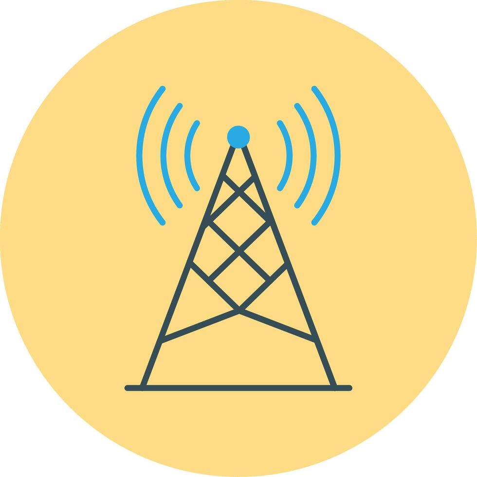 Antenne eben Kreis Symbol vektor