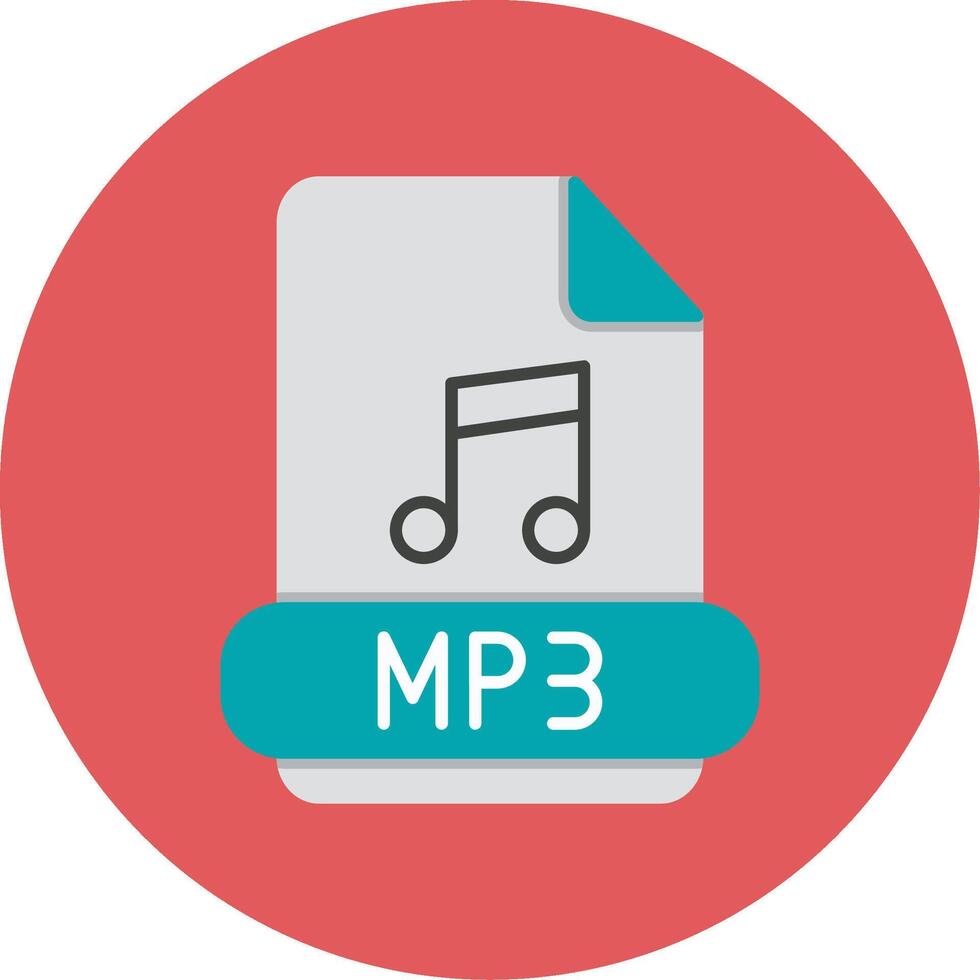 mp3 eben Kreis Symbol vektor