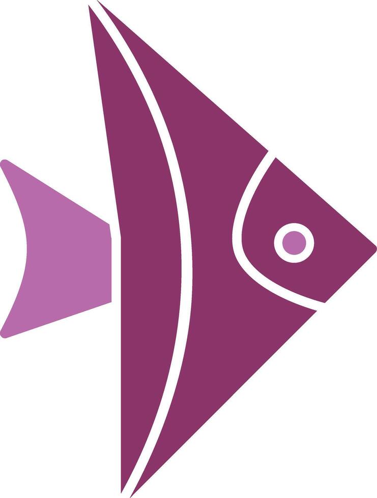 Fisch Glyphe zwei Farbe Symbol vektor