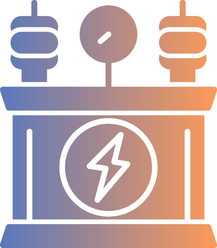 Leistung Transformator Gradient Symbol vektor