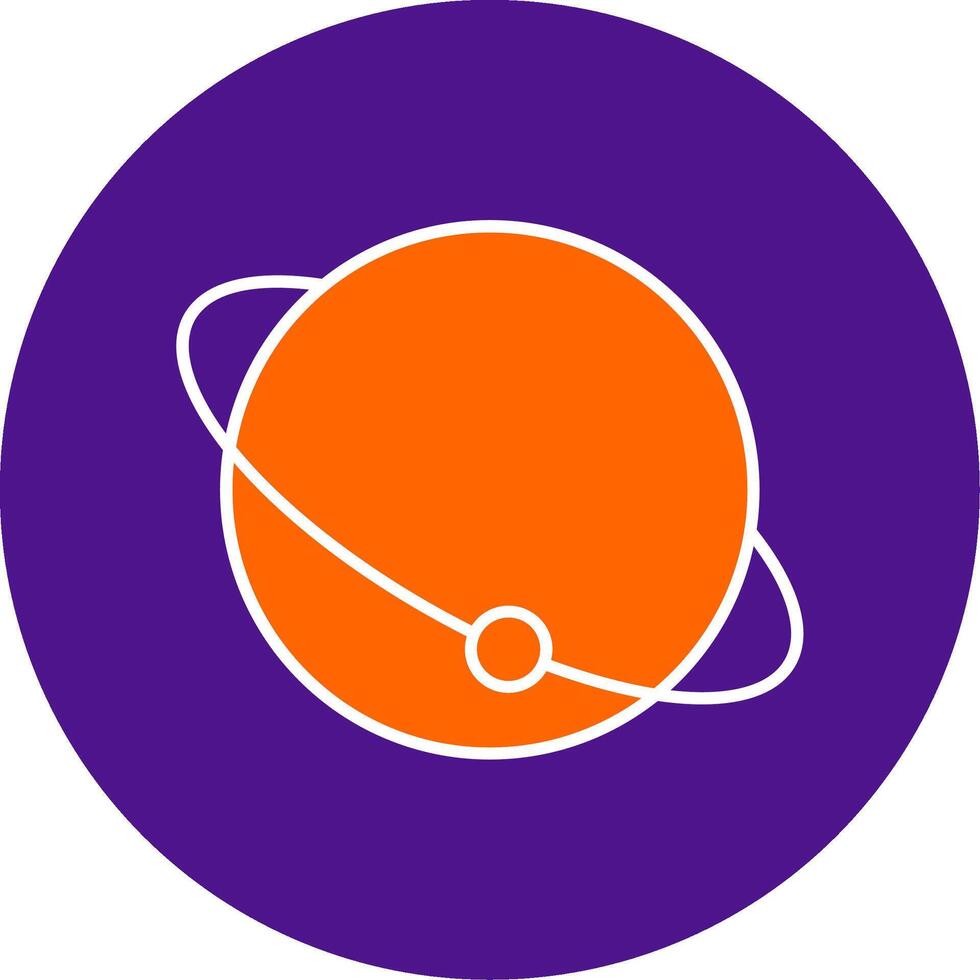 Planet Linie gefüllt Kreis Symbol vektor