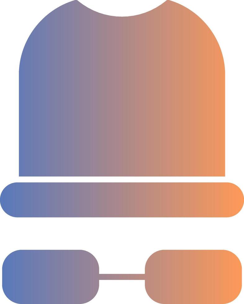 Weiß Hut Gradient Symbol vektor