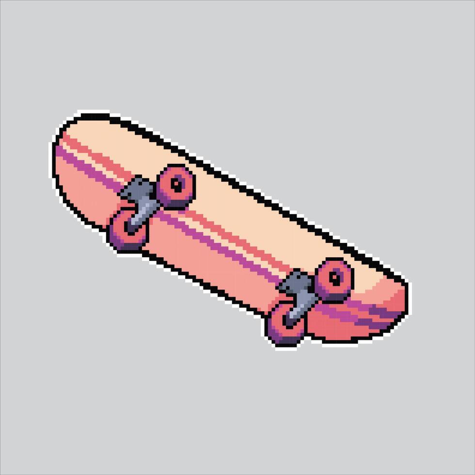 Pixel Kunst Illustration Skateboard. pixelig Skateboard. Park Skateboard. pixelig zum das Pixel Kunst Spiel und Symbol zum Webseite und Video Spiel. alt Schule retro. vektor