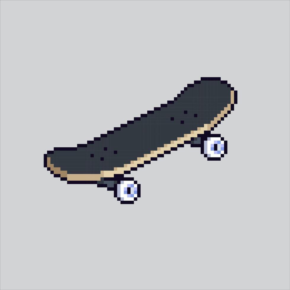 Pixel Kunst Illustration Skateboard. pixelig Skateboard. Park Skateboard. pixelig zum das Pixel Kunst Spiel und Symbol zum Webseite und Video Spiel. alt Schule retro. vektor