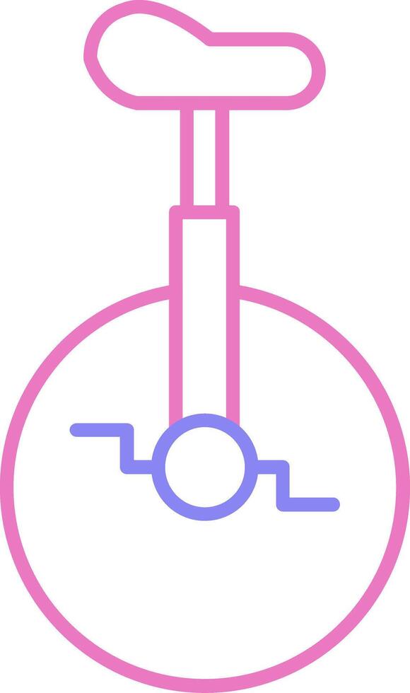 Monocycle linear zwei Farbe Symbol vektor