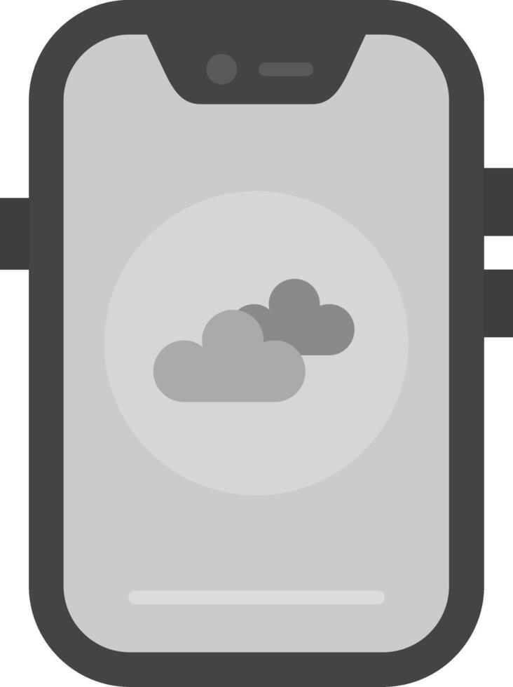 moln grå skala ikon vektor