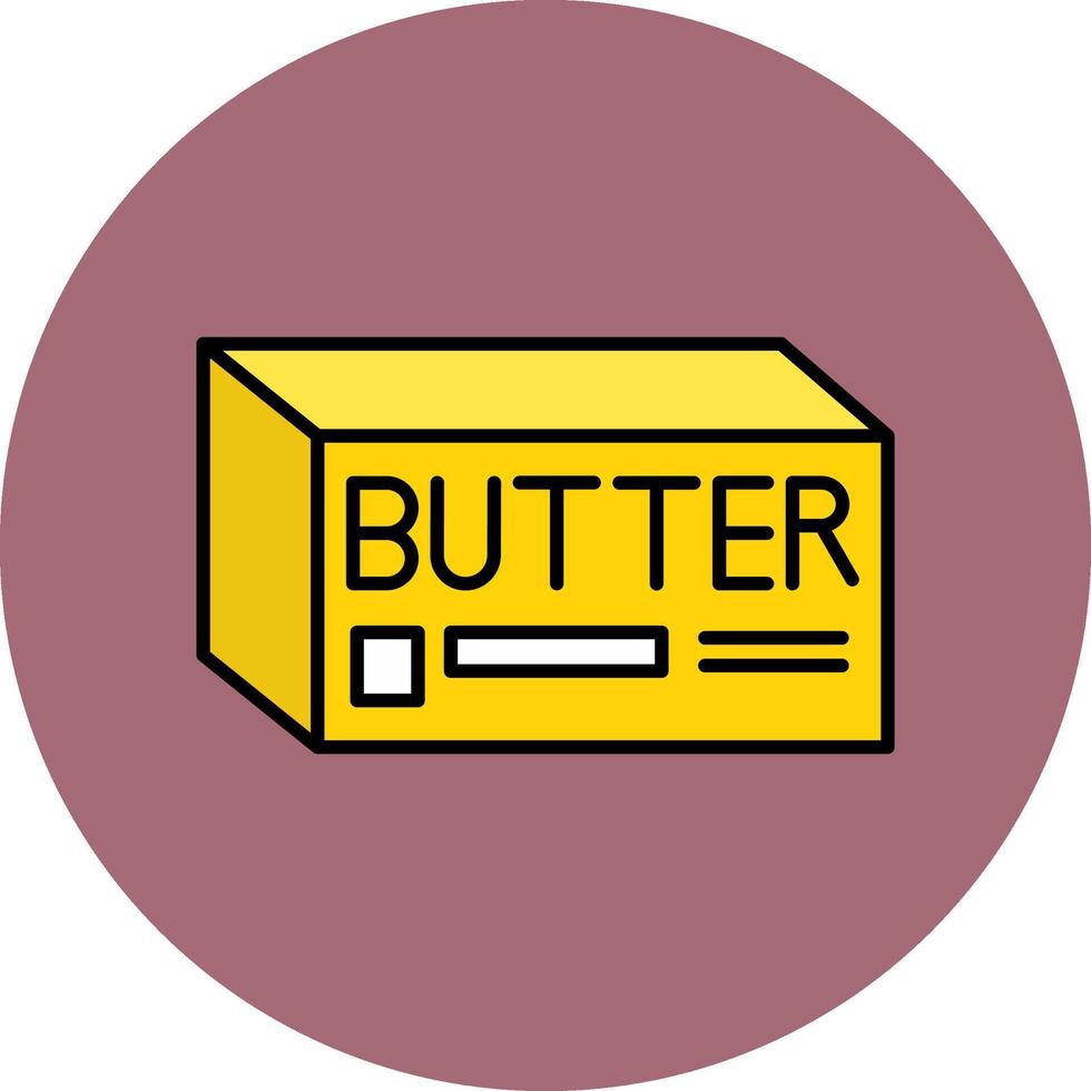 Butter Linie gefüllt Mehrfarben Kreis Symbol vektor