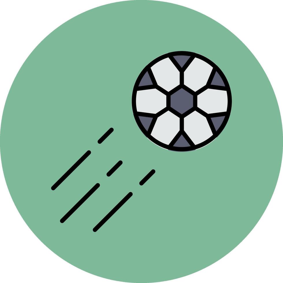 Fußball Schuss Linie gefüllt Mehrfarben Kreis Symbol vektor