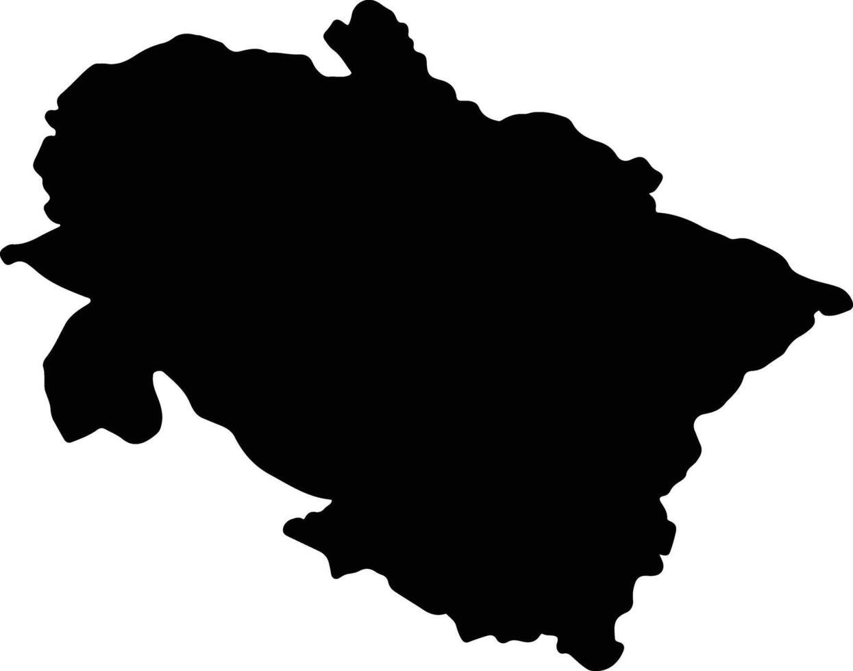 uttaranchal Indien Silhouette Karte vektor