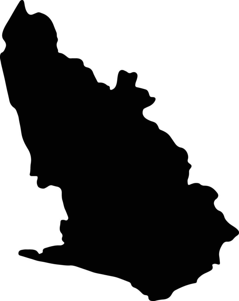 Västra ghana silhuett Karta vektor