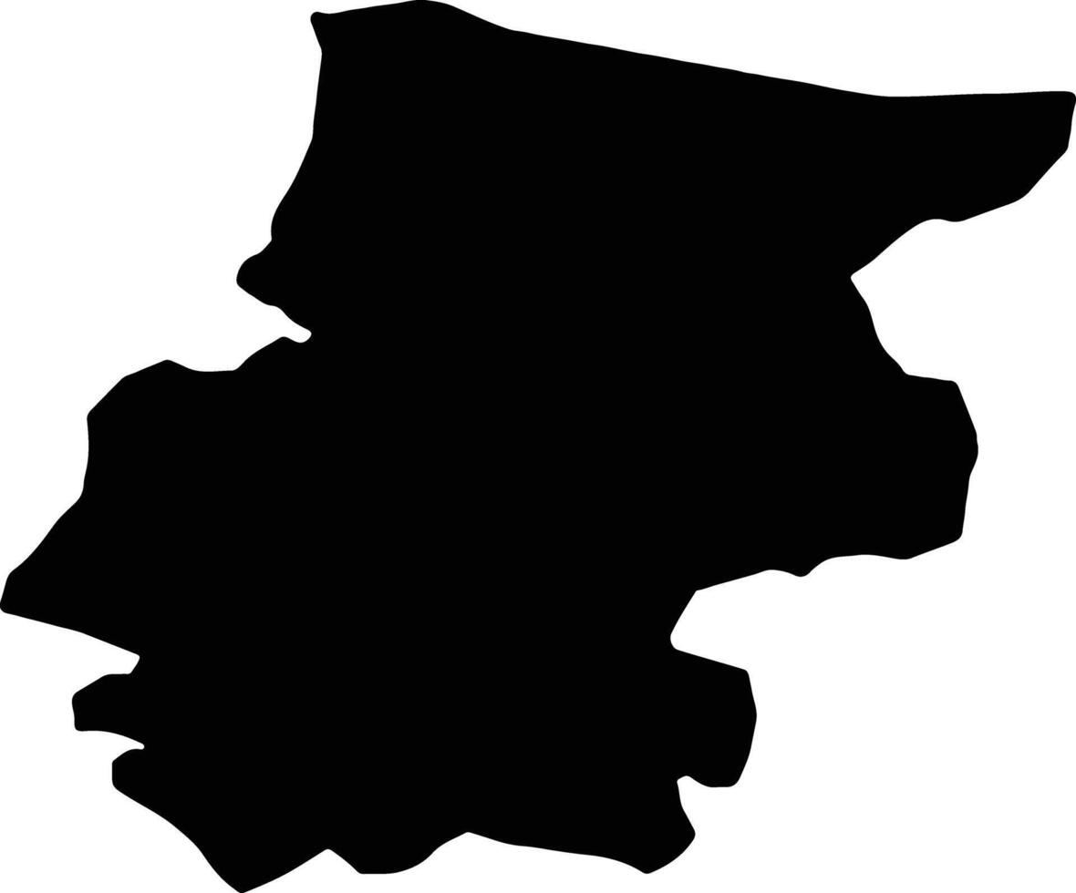 vratsa bulgarien silhuett Karta vektor