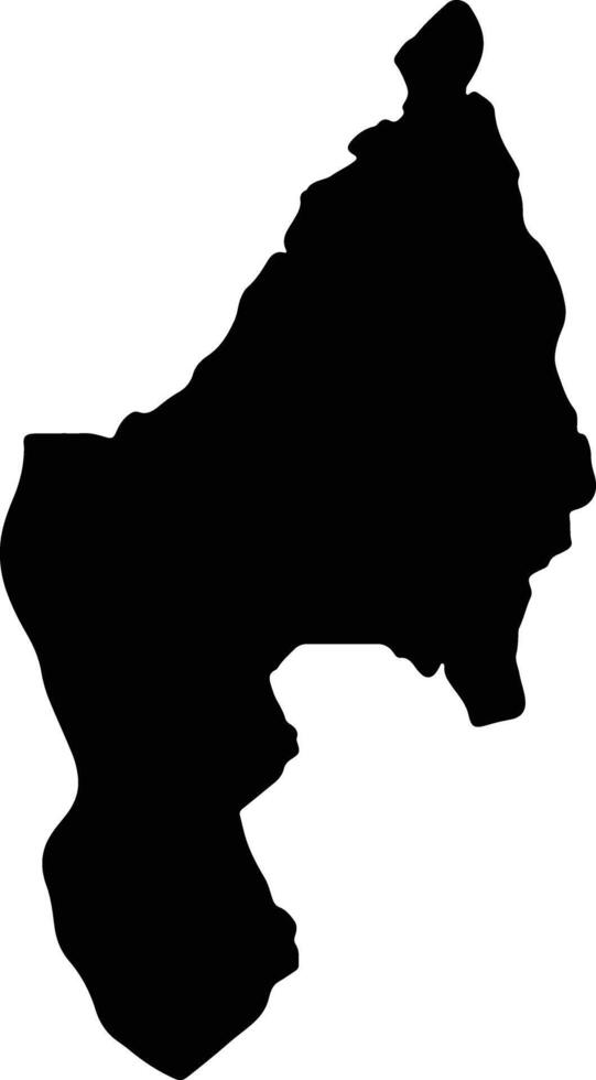kigoma förenad republik av tanzania silhuett Karta vektor