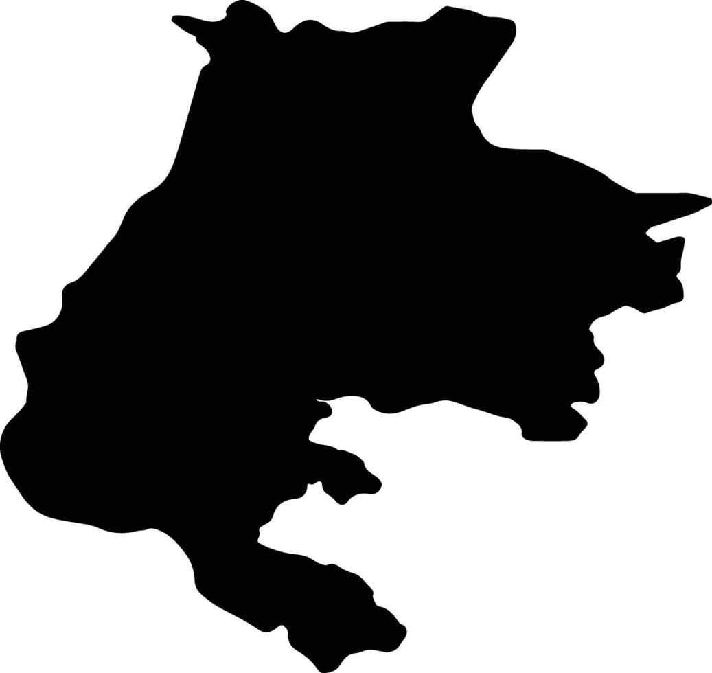 macvanski republik av serbia silhuett Karta vektor